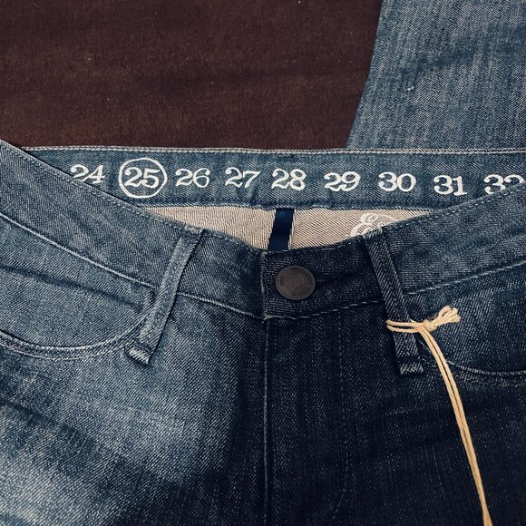 NEW with tags Earnest Sewn Skinny Jeans 25 Decca 28X33 low rise dark wash denim - Picture 4 of 8